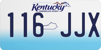 KY license plate 116JJX