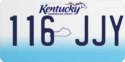 KY license plate 116JJY