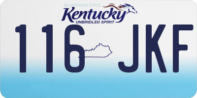 KY license plate 116JKF
