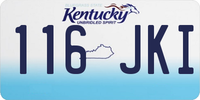 KY license plate 116JKI