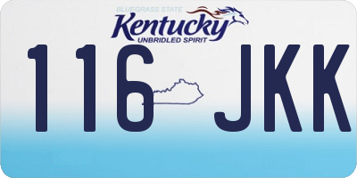 KY license plate 116JKK