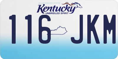 KY license plate 116JKM