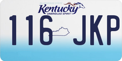 KY license plate 116JKP