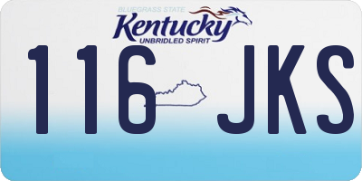 KY license plate 116JKS