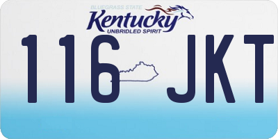 KY license plate 116JKT