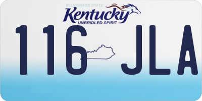 KY license plate 116JLA