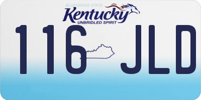 KY license plate 116JLD