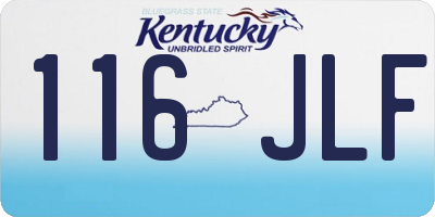 KY license plate 116JLF