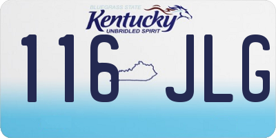 KY license plate 116JLG