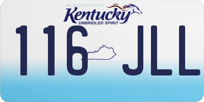 KY license plate 116JLL