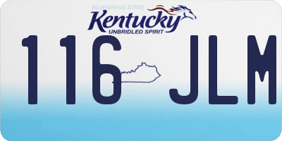 KY license plate 116JLM