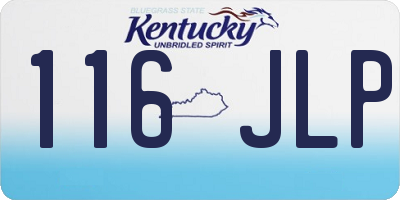 KY license plate 116JLP