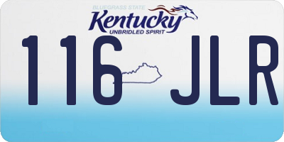 KY license plate 116JLR