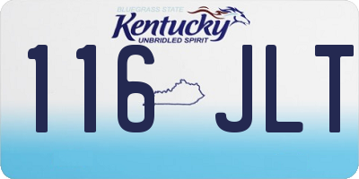 KY license plate 116JLT