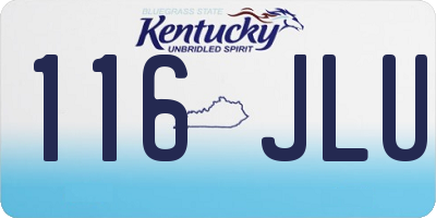 KY license plate 116JLU