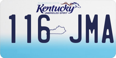 KY license plate 116JMA