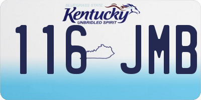 KY license plate 116JMB