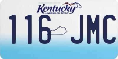 KY license plate 116JMC