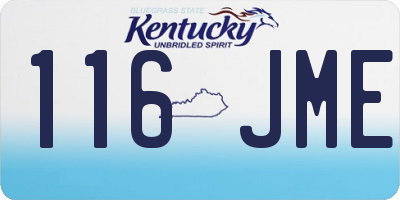 KY license plate 116JME