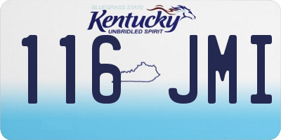 KY license plate 116JMI