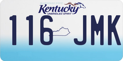 KY license plate 116JMK