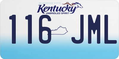 KY license plate 116JML