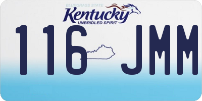 KY license plate 116JMM