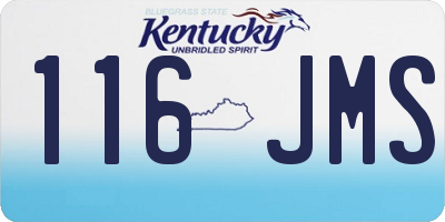 KY license plate 116JMS