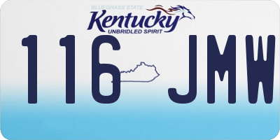 KY license plate 116JMW