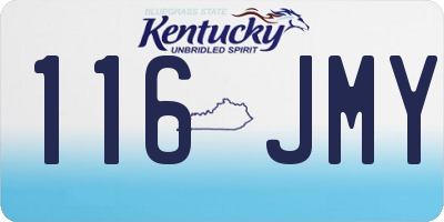 KY license plate 116JMY