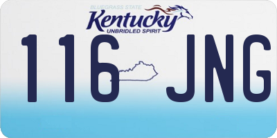 KY license plate 116JNG