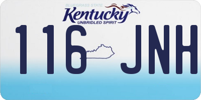KY license plate 116JNH