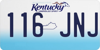 KY license plate 116JNJ