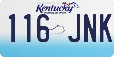 KY license plate 116JNK