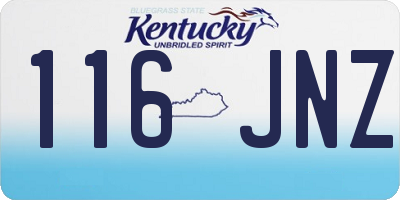 KY license plate 116JNZ