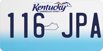 KY license plate 116JPA