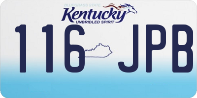 KY license plate 116JPB