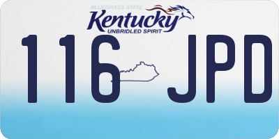 KY license plate 116JPD