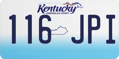 KY license plate 116JPI
