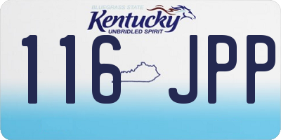 KY license plate 116JPP