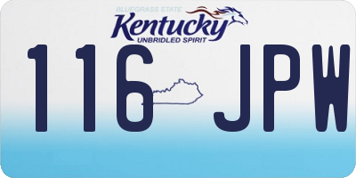 KY license plate 116JPW