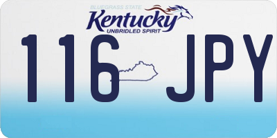 KY license plate 116JPY