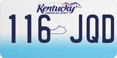 KY license plate 116JQD