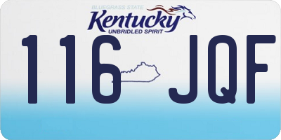 KY license plate 116JQF