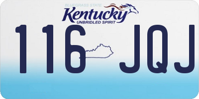 KY license plate 116JQJ