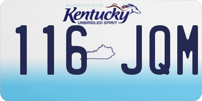 KY license plate 116JQM