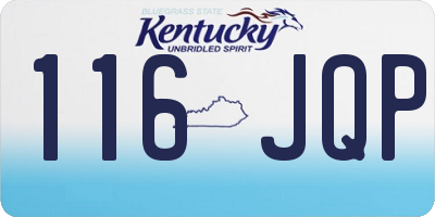 KY license plate 116JQP
