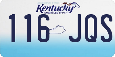 KY license plate 116JQS