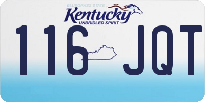 KY license plate 116JQT