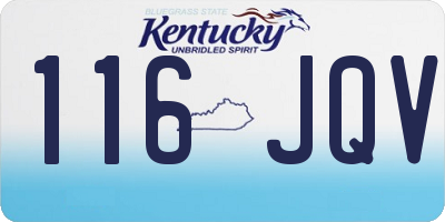 KY license plate 116JQV